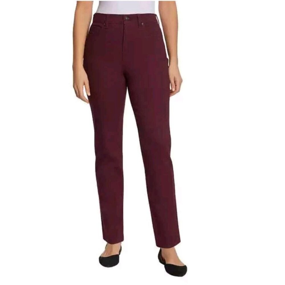 Gloria Vanderbilt Ladies' Amanda Stretch Denim Jeans Burgundy Size 14
